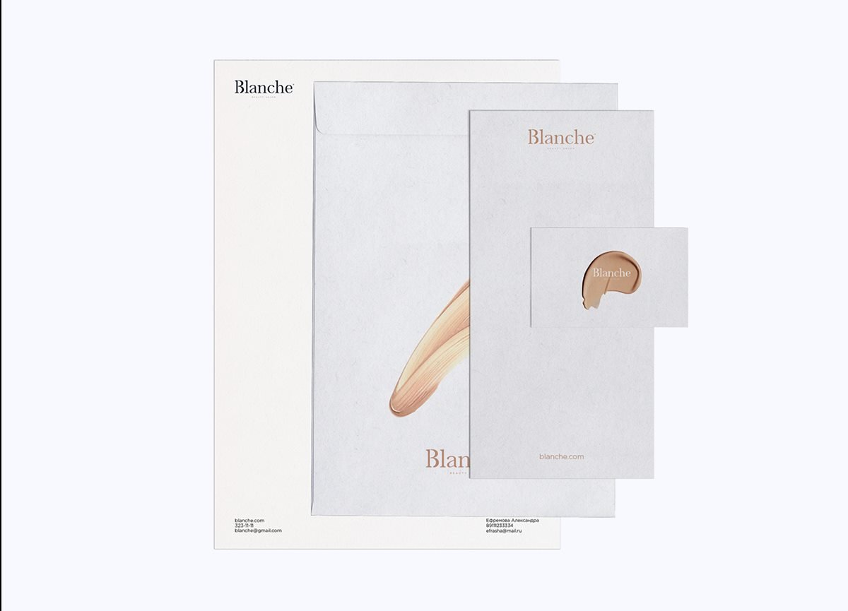 BLANCHE女性时尚用品品牌设计  信封设计