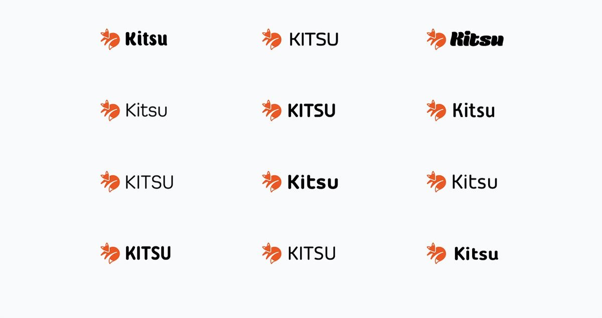 Kitsu互联网VI设计  标志标准字体搭配