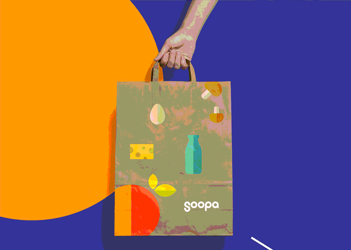 SOOPA餐饮VI设计  包装袋设计