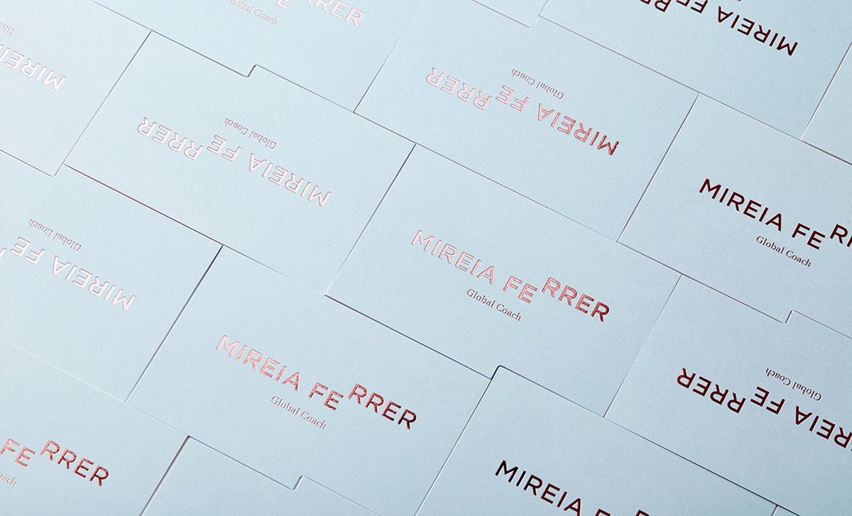 Mireia Ferrer全球教练平台VI设计  名片设计