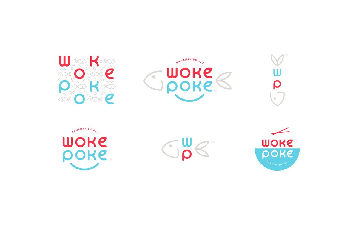深圳VI设计  深圳VI策划  Woke Poke餐饮VI设计形象  标志设计
