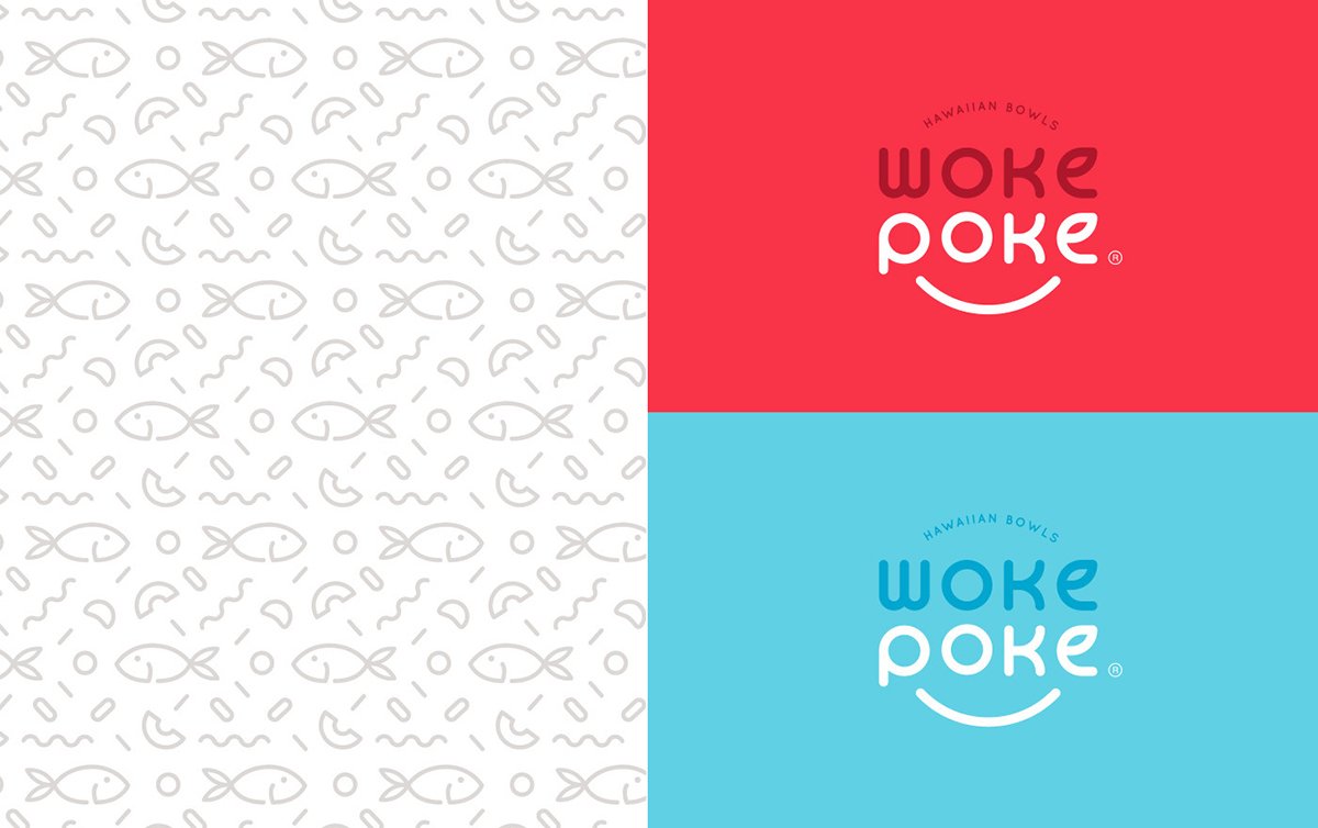 深圳VI设计  深圳VI策划  Woke Poke餐饮VI设计形象  标志设计