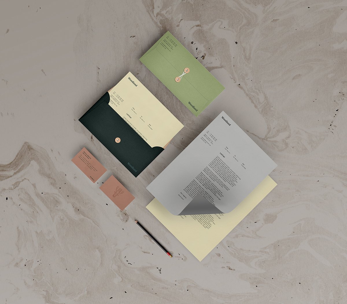Woodland手工木制品品牌vi设计欣赏，手工木制品品牌，手工木制品品牌vi设计，家具品牌vi设计，家具品牌视觉形象识别设计，深圳vi设计，深圳品牌视觉形象识别设计，左右格局