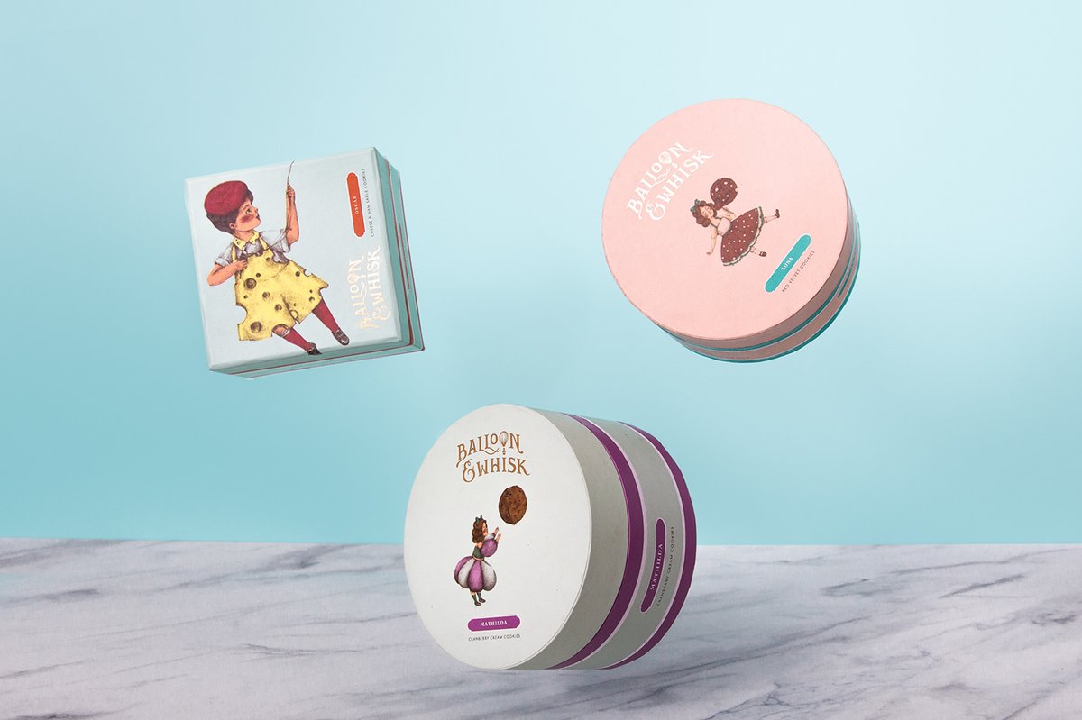 蛋糕店（食品）品牌vi设计—Balloon and Whisk 插图赏析，vi设计，视觉形象vi设计，食品vi设计，包装设计，蛋糕店品牌vi设计，vi品牌策划，深圳vi设计，左右格局