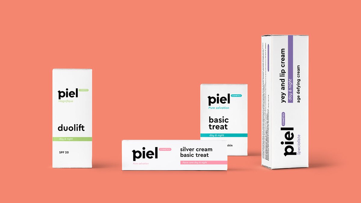 Piel Cosmetics 化妆品品牌vi设计——企业形象升级策划案例，视觉形象设计，化妆品vi设计，品牌vi设计，vi品牌策划，深圳vi设计，左右格局