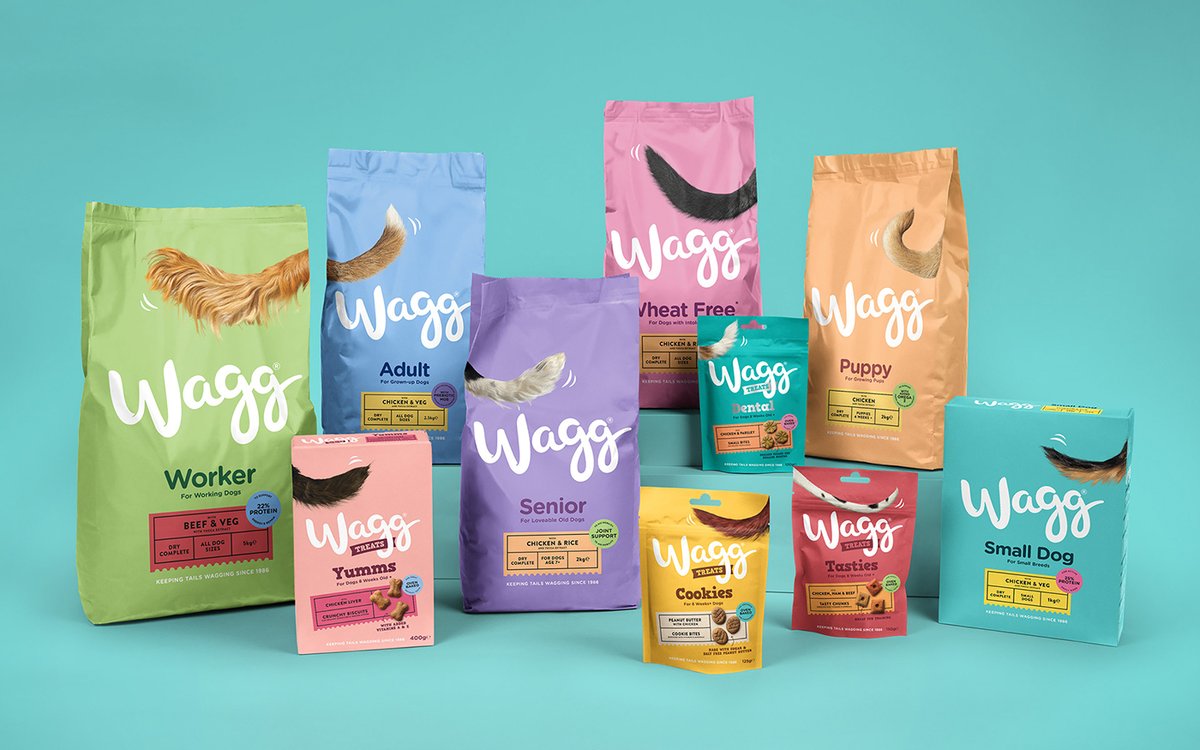 宠物食品 Wagg 品牌标识vi设计及品牌重塑，vi设计，食品vi设计，品牌形象设计，食品品牌vi设计，标识设计，品牌vi设计，品牌策划，深圳vi设计，左右格局