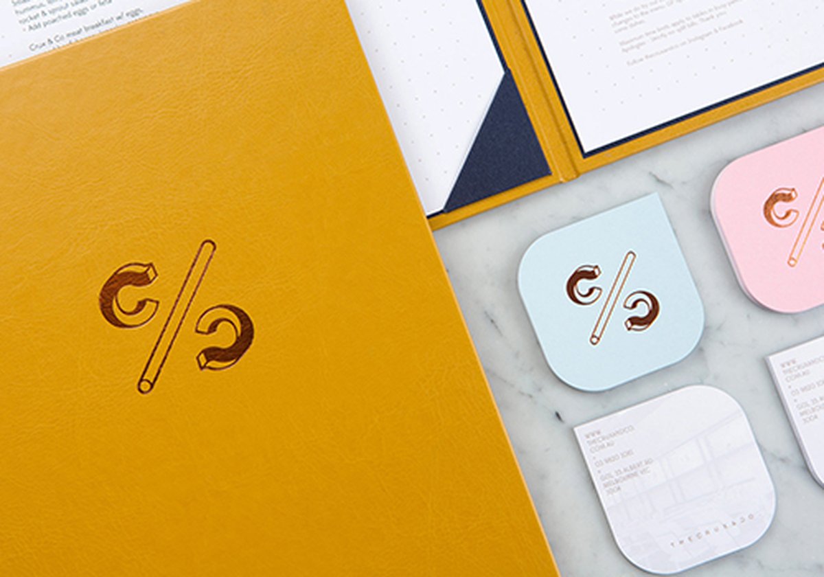 Crux & Co餐饮店品牌vi设计和logo设计——字母组合的标志设计