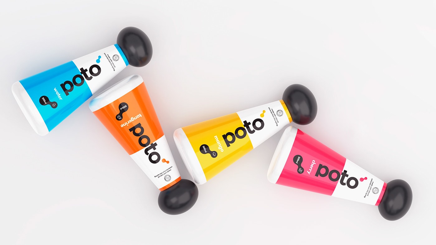 Poto自来水公司品牌VI设计和包装设计案例，企业VI设计，品牌形象设计，包装设计，深圳VI设计，左右格局