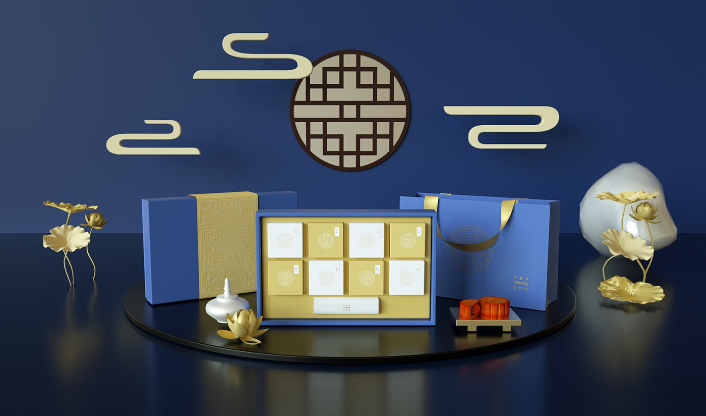 精品越南传统月饼品牌VI设计——创意插画包装设计，食品VI设计，食品包装设计，深圳VI设计，左右格局