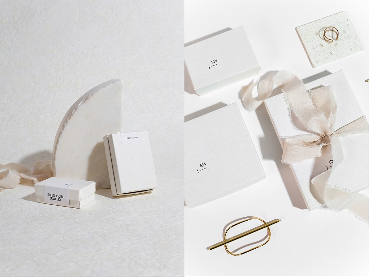 时尚简约 Ellen Mote 珠宝品牌VI设计和品牌重塑，珠宝品牌VI设计，珠宝网站设计，品牌战略升级， 深圳VI设计，左右格局