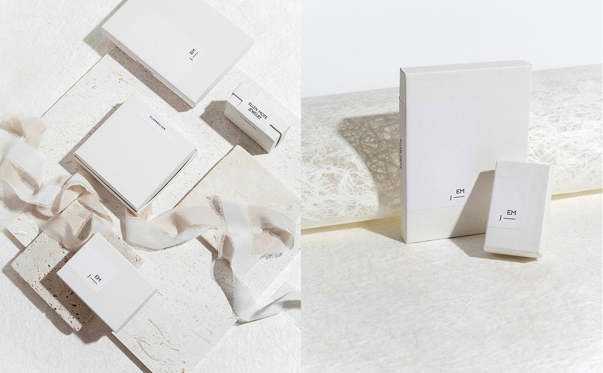 时尚简约 Ellen Mote 珠宝品牌VI设计和品牌重塑，珠宝品牌VI设计，珠宝网站设计，品牌战略升级， 深圳VI设计，左右格局