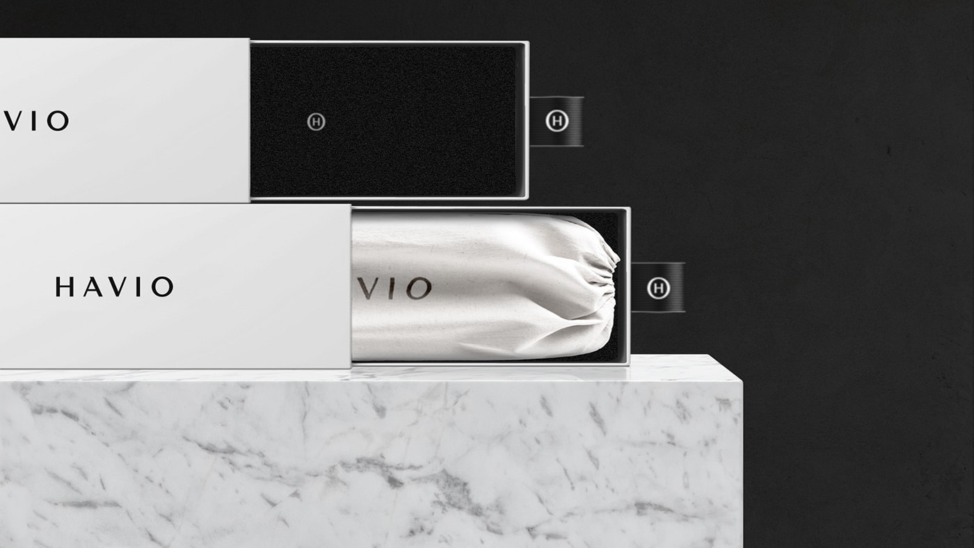 极简时尚 Havio 眼镜品牌VI设计——视觉识别的重要性，时尚眼镜VI设计，品牌视觉设计，服饰VI设计，深圳VI设计，左右格局